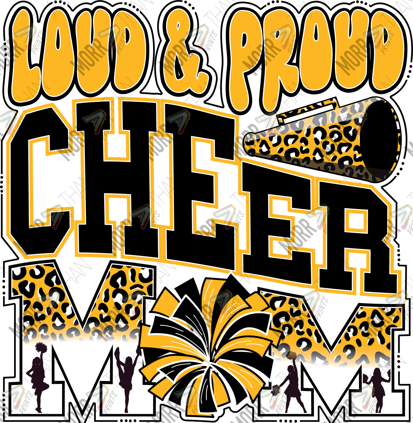 Cheer Mom Yellow DTF Print