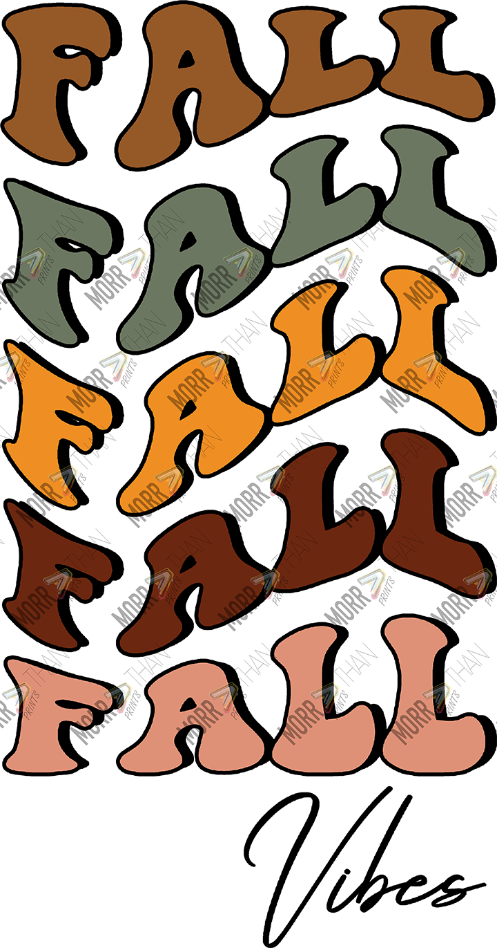 Fall Vibes Solid Repeat DTF Print