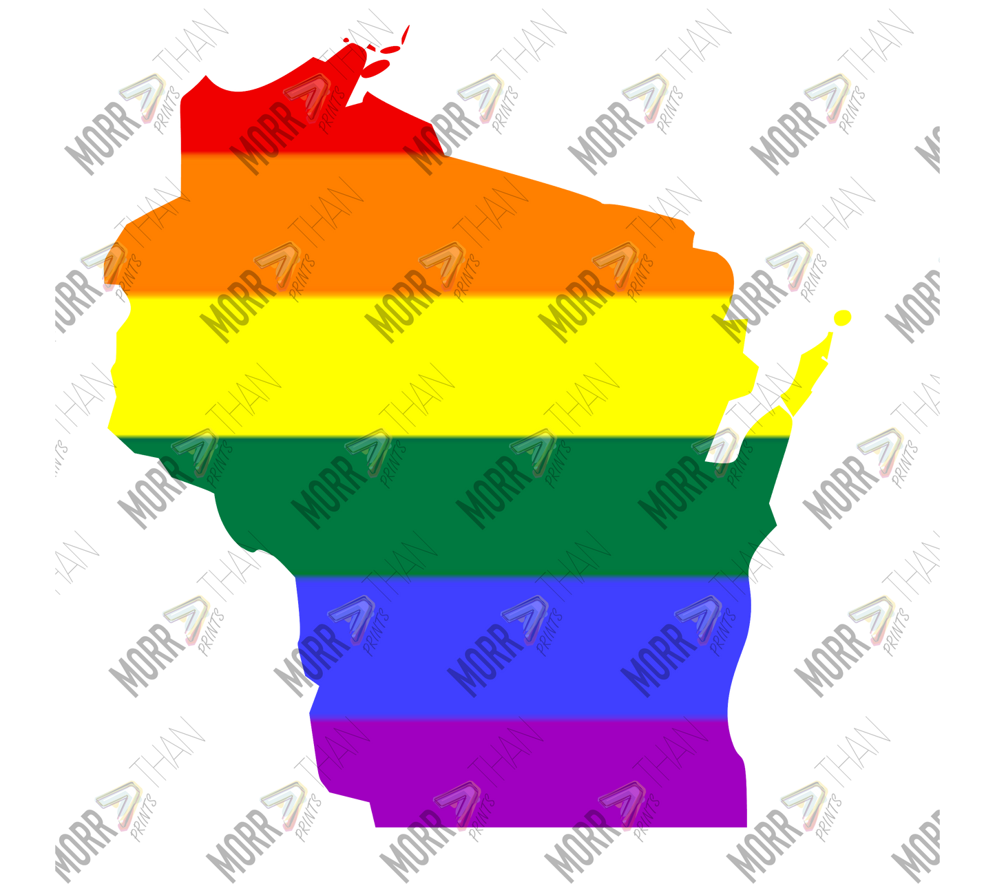 Wisconsin Pride State Outline