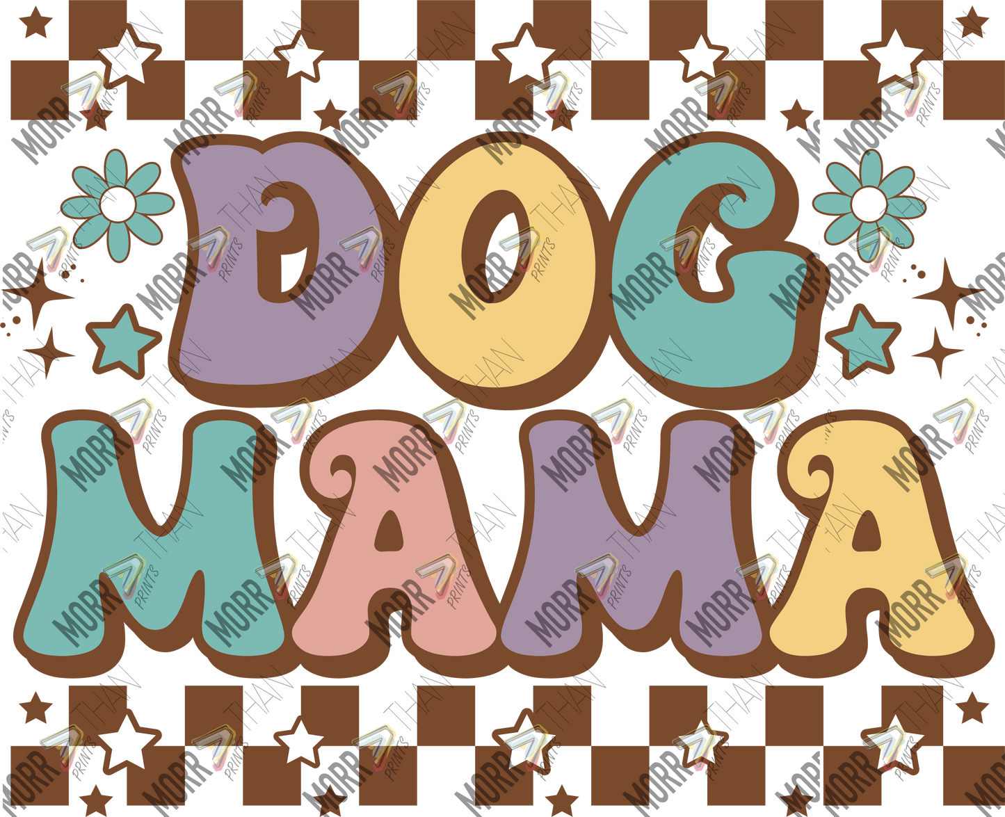 Dog Mama Colored Checkered