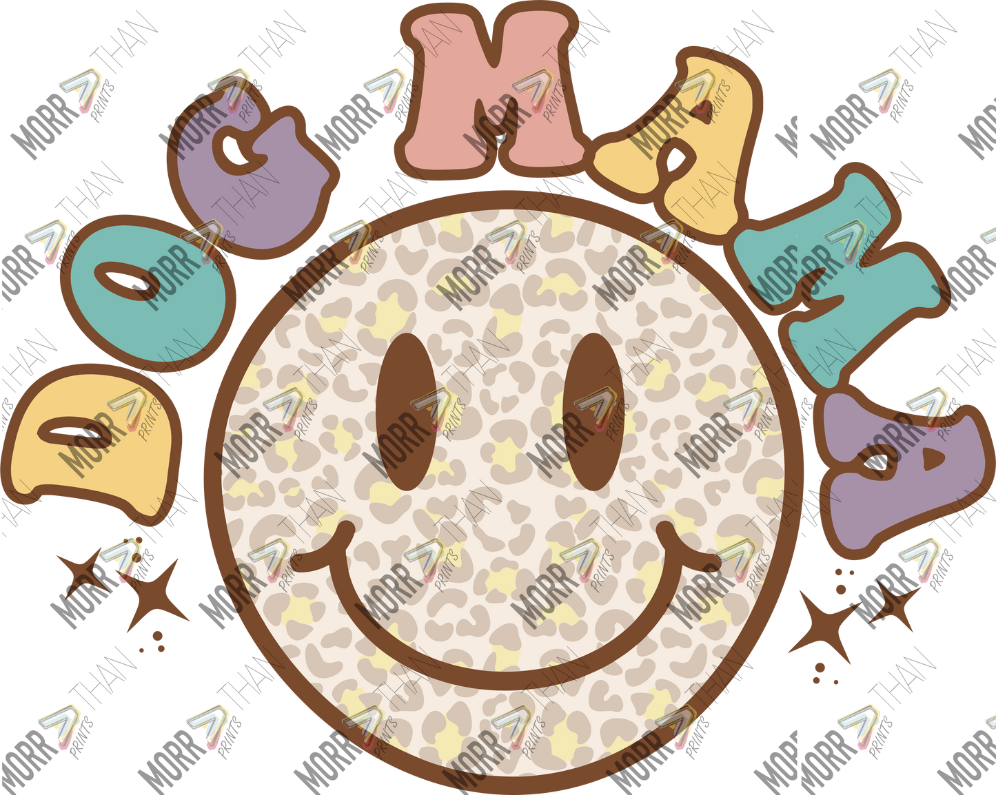 Dog Mama Leopard Smiley