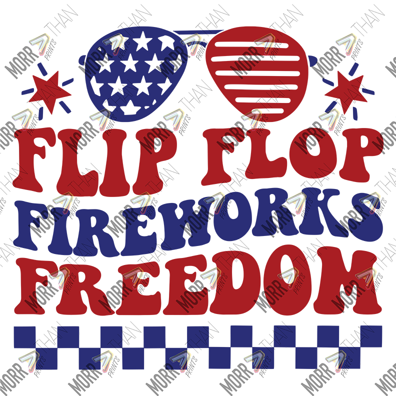 Flip Flops Fireworks Freedom Glasses