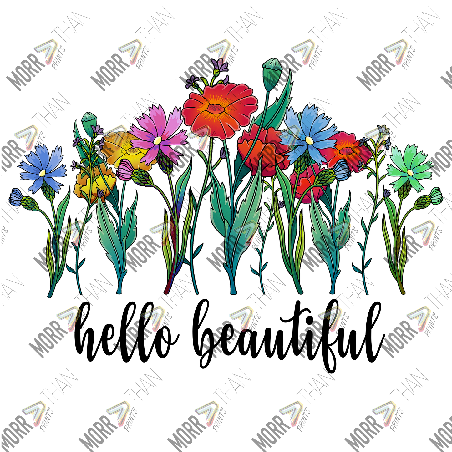 Hello Beautiful Flower Line