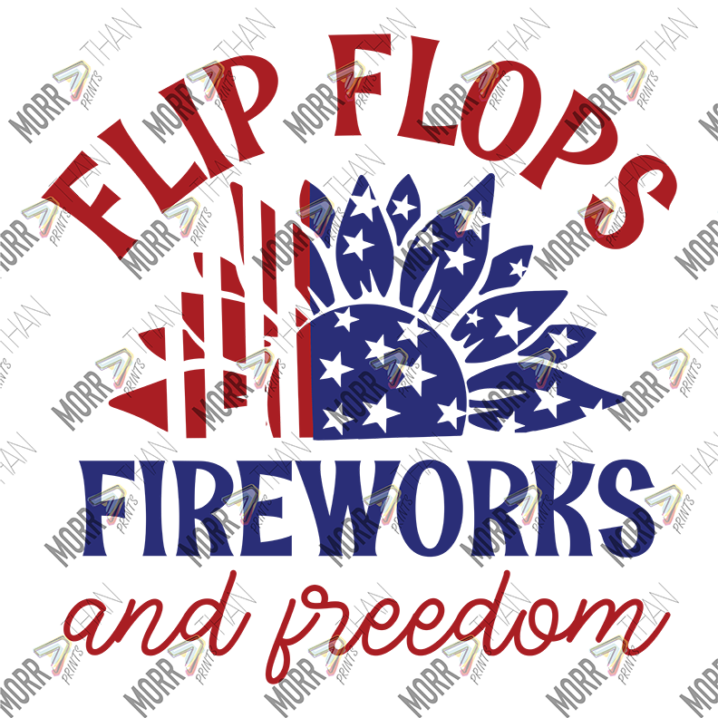 Flip Flops Fireworks and Freedom Sunflower