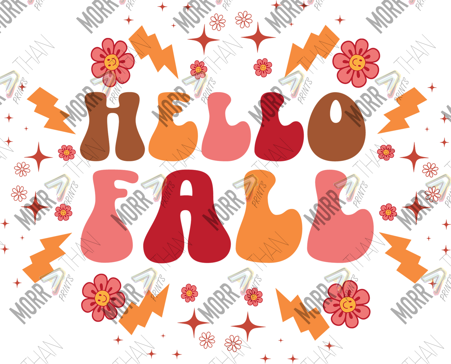 Hello Fall Simple Decoration DTF Print