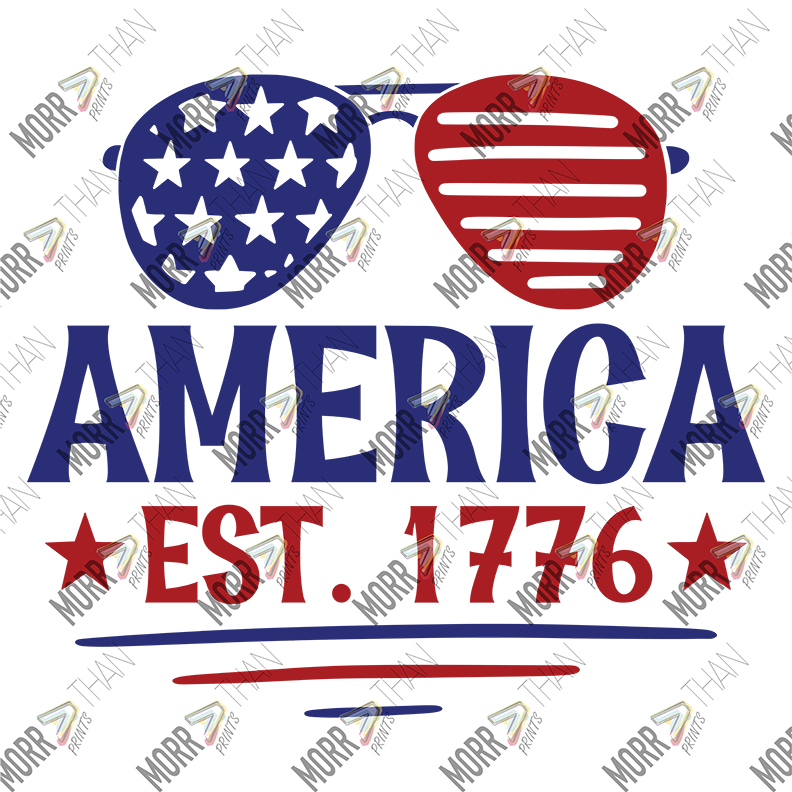 America Est 1776 Glasses