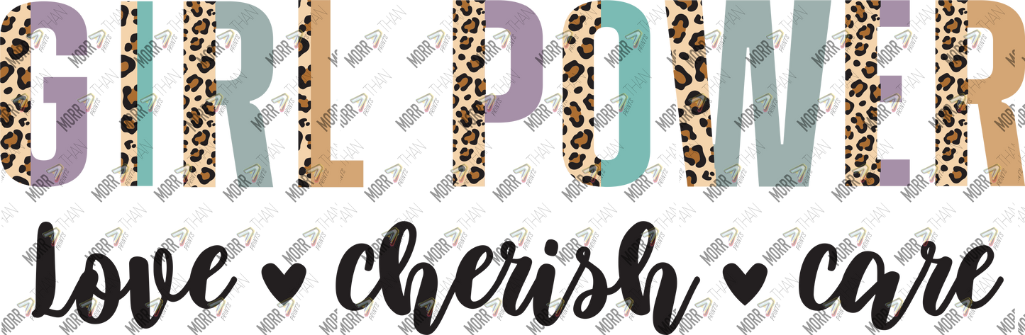 Love Cherish Care Girl Power Leopard