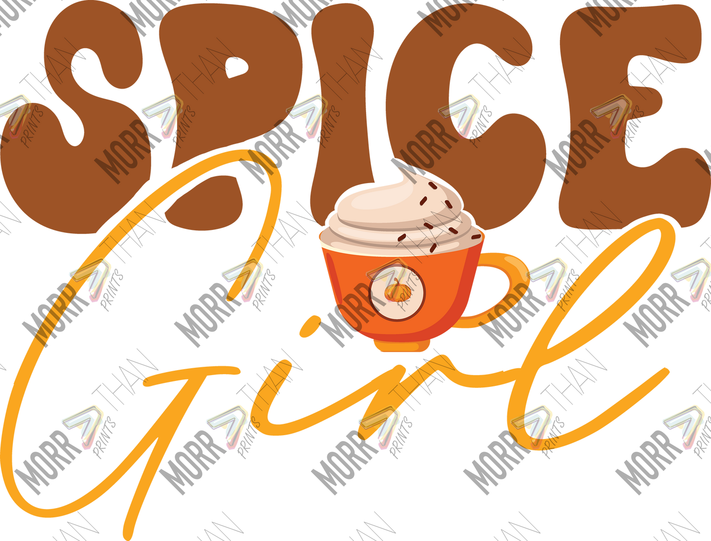 Spice Girl Latte DTF Print