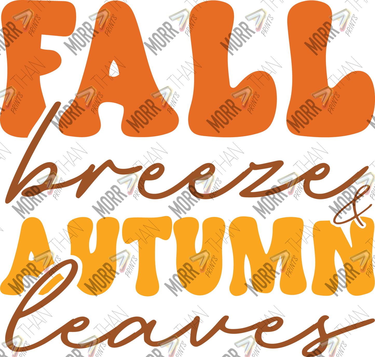 Fall Breeze, Autumn Leaves DTF Print