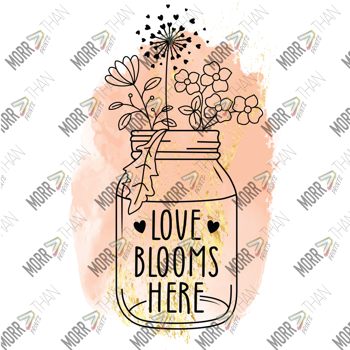 Love Blooms Here Flowers In Jar