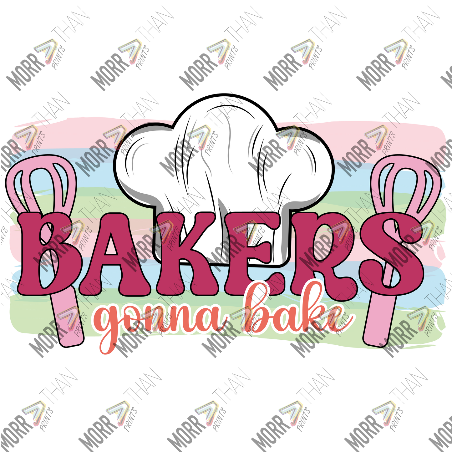 Bakers Gonna Bake Chef Hat and Whisk
