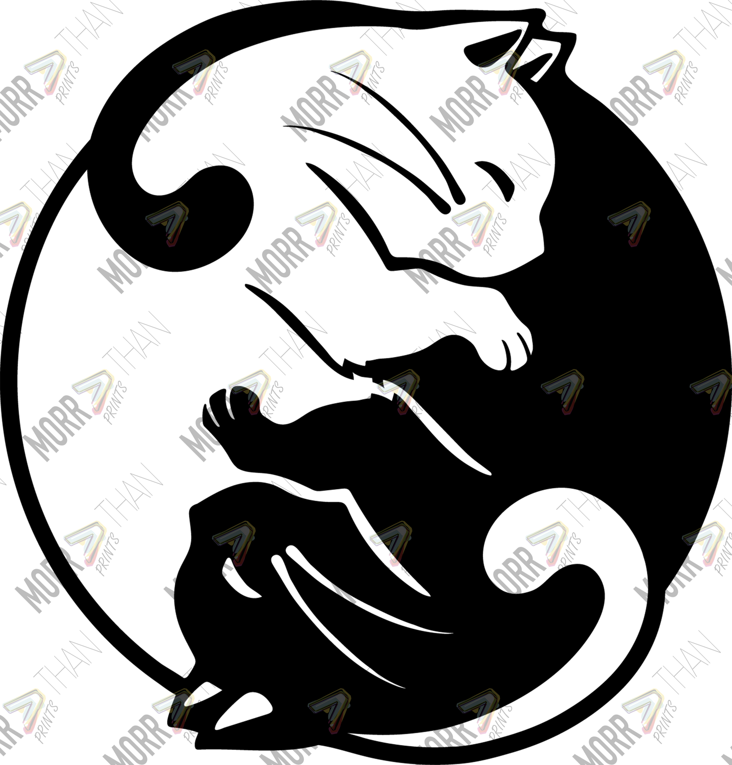 Cats Yin and Yang DTF Print
