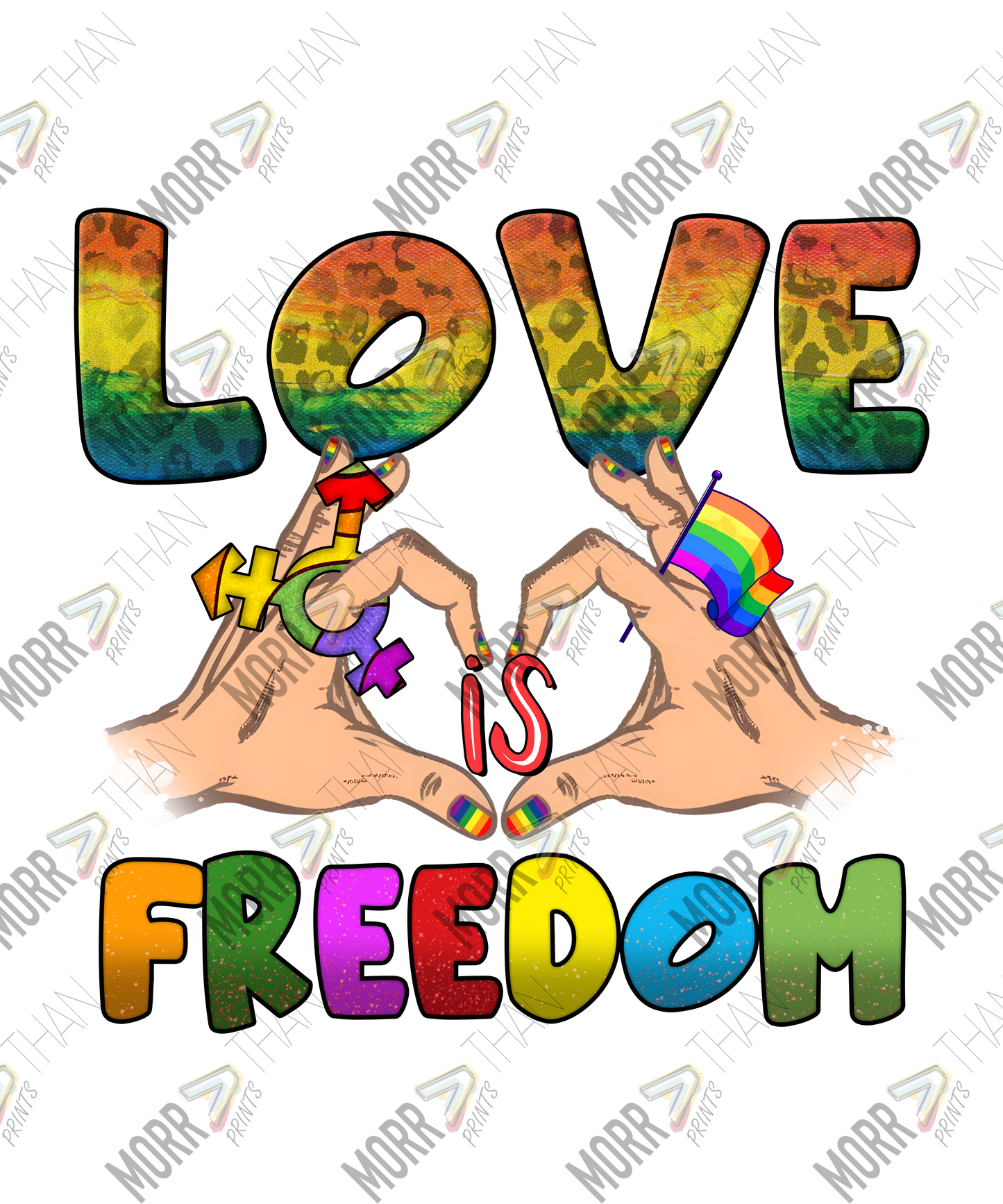 Love Is Freedom Hand Heart