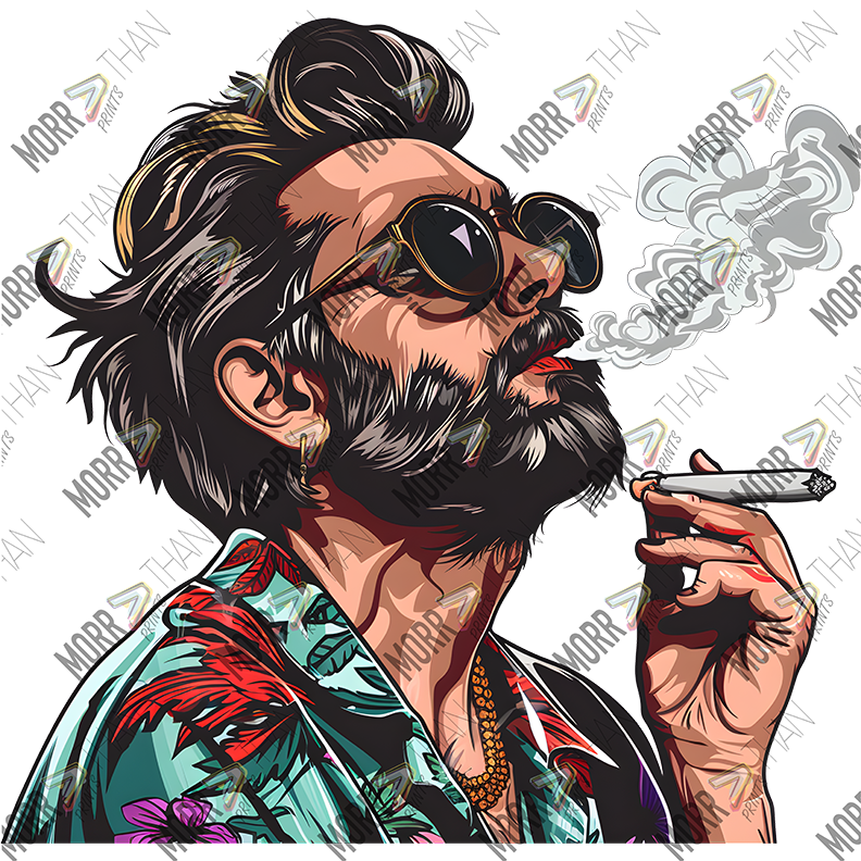 Man Smoking Joint