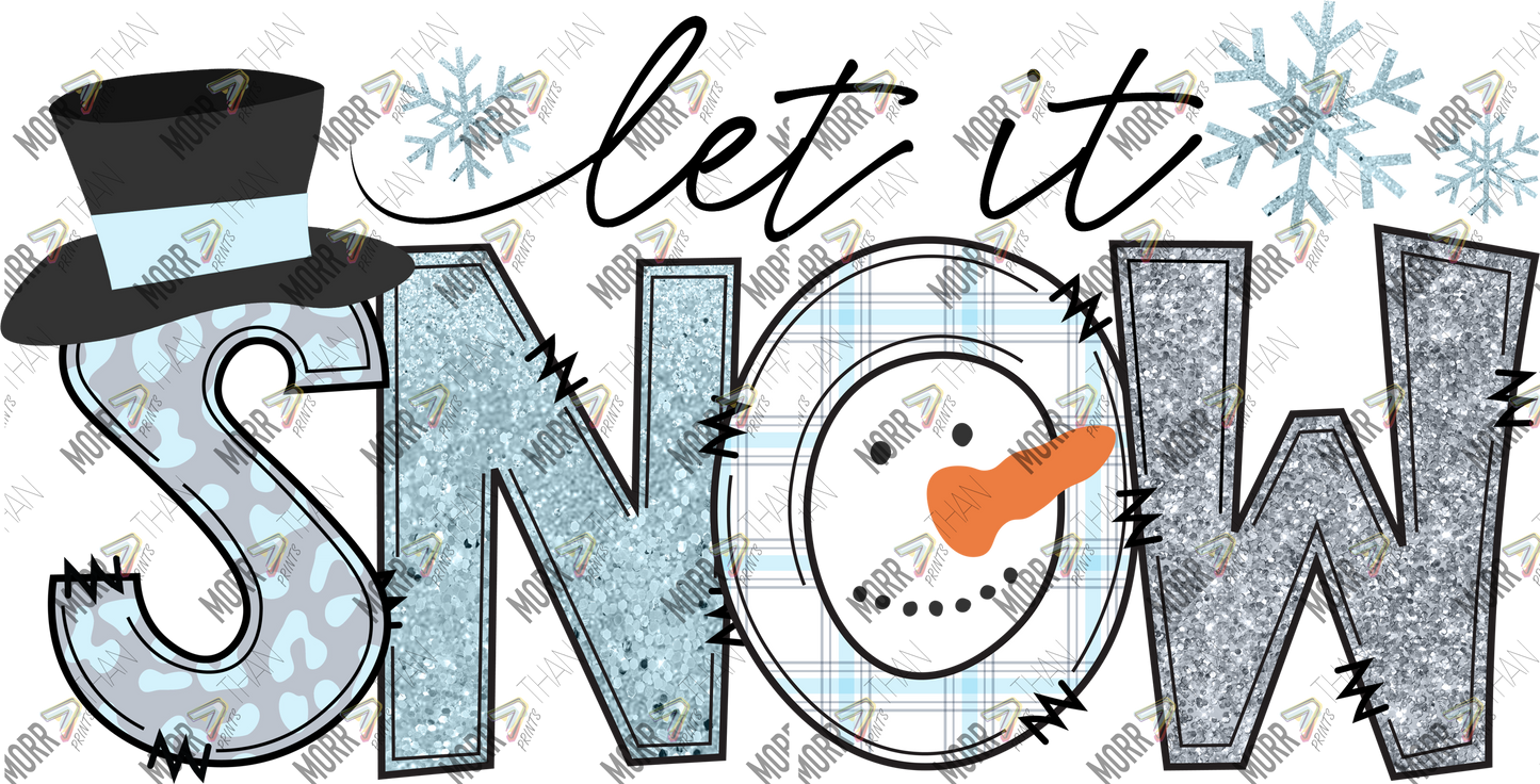 Let It Snow Snowman Letters