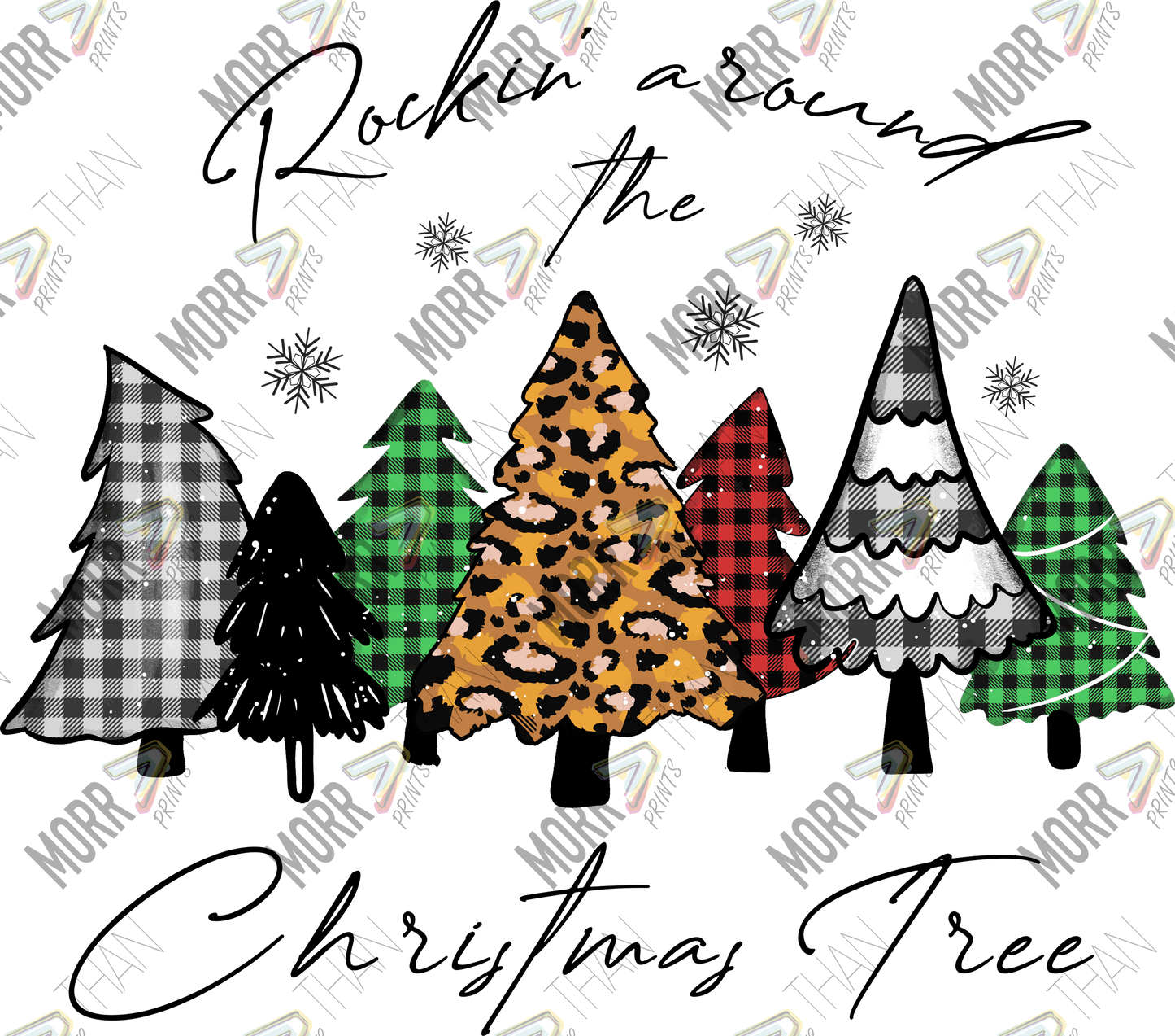 Rockin Around the Christmas Tree Cursive