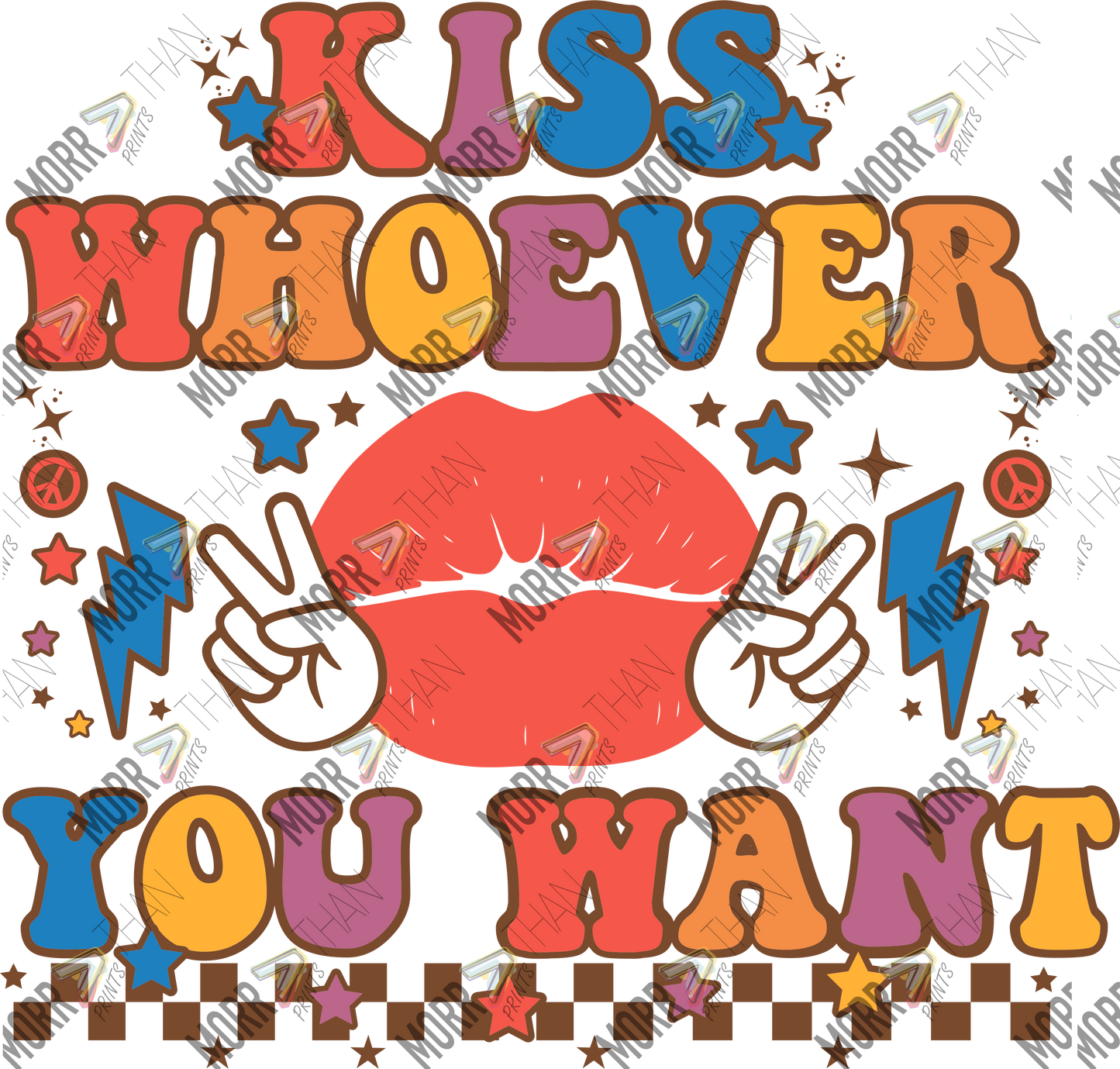 Kiss Whoever You Want Peace Lips