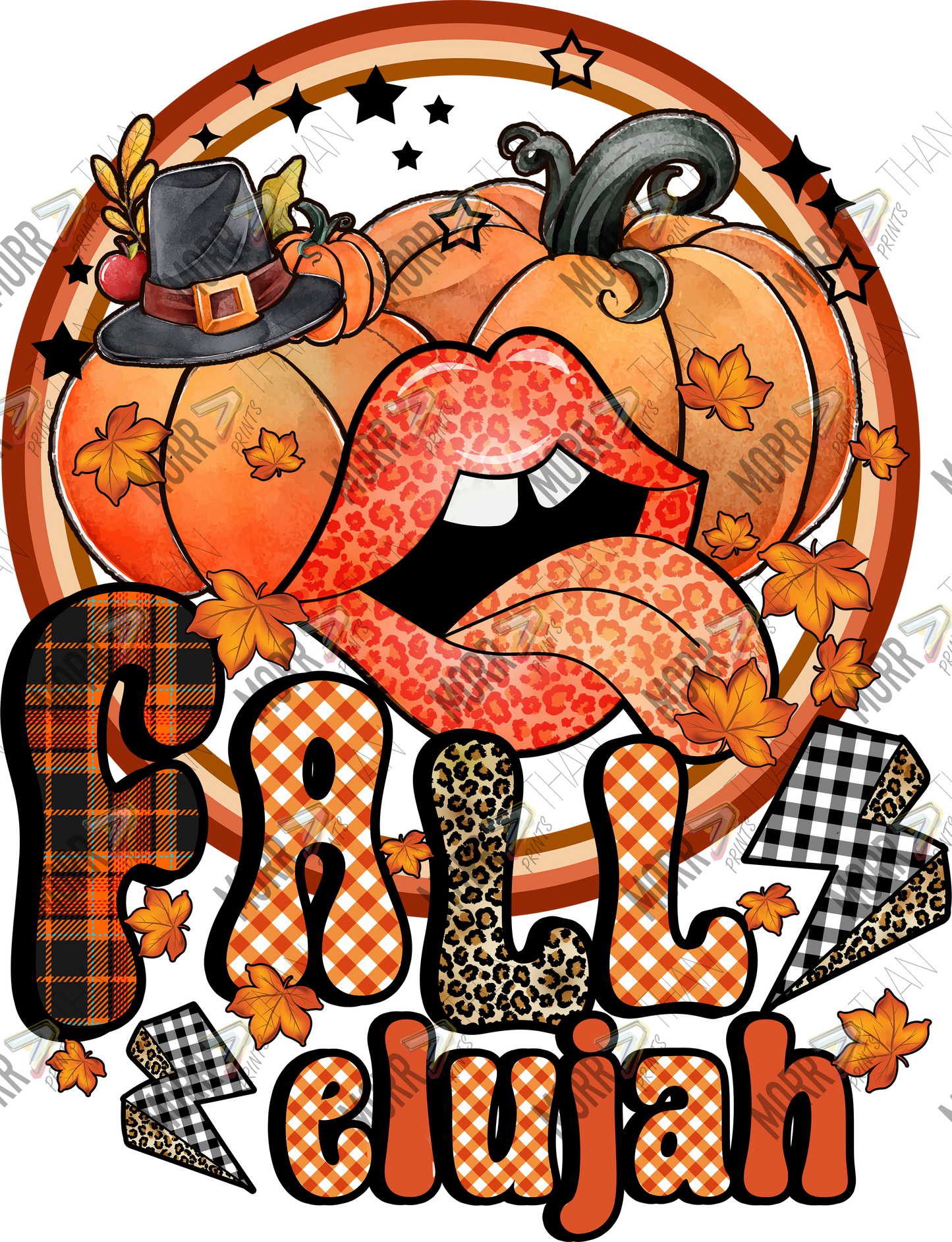 Fallelujah Lips and Tongue DTF Print