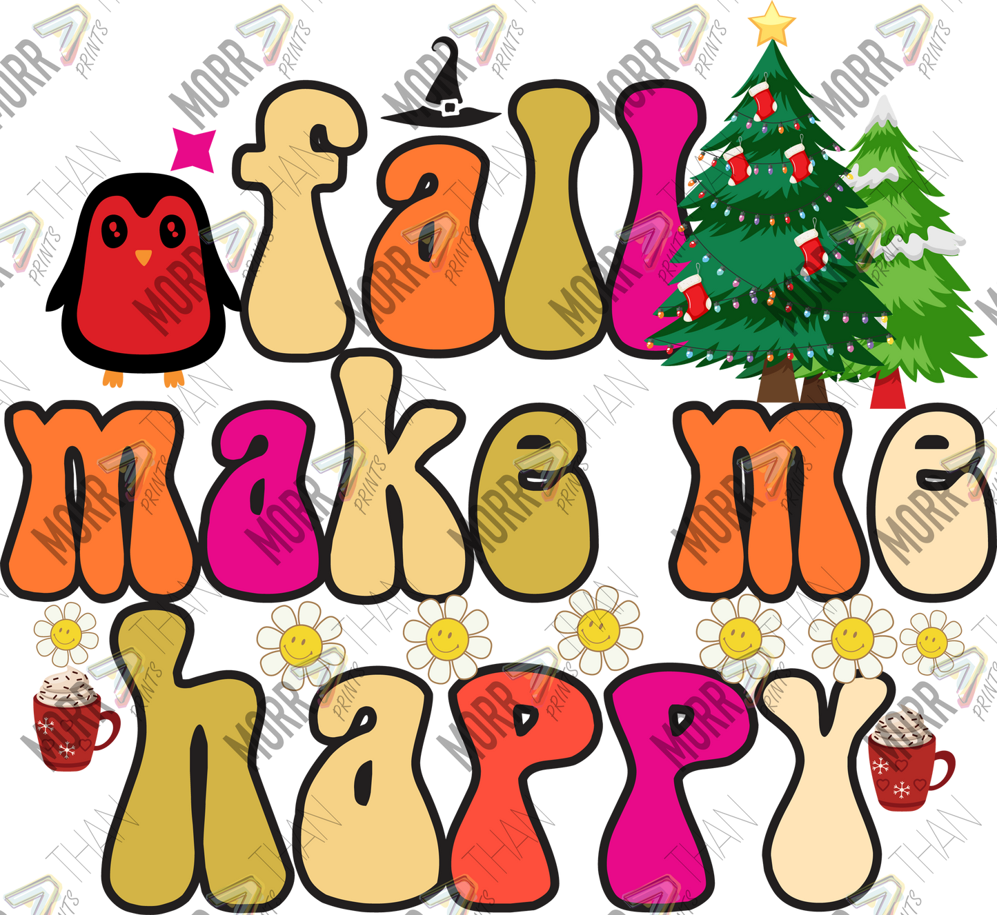 Fall Make Me Happy Penguin