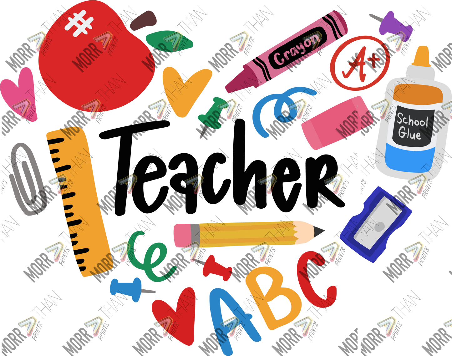 Teacher Itemized Heart