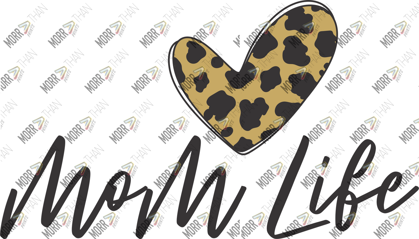 Mom Life Leopard Heart