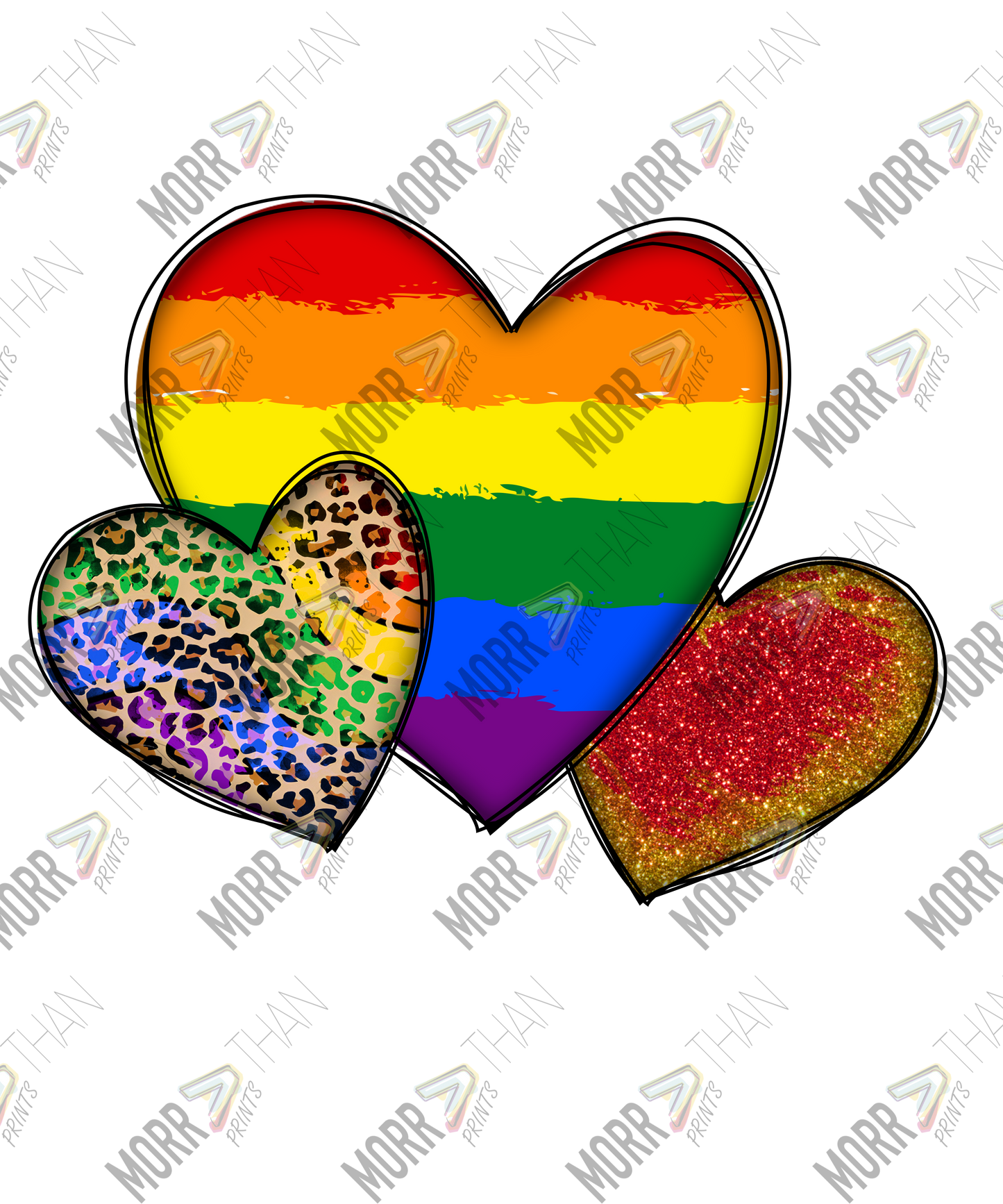 Pride Glitter Hearts