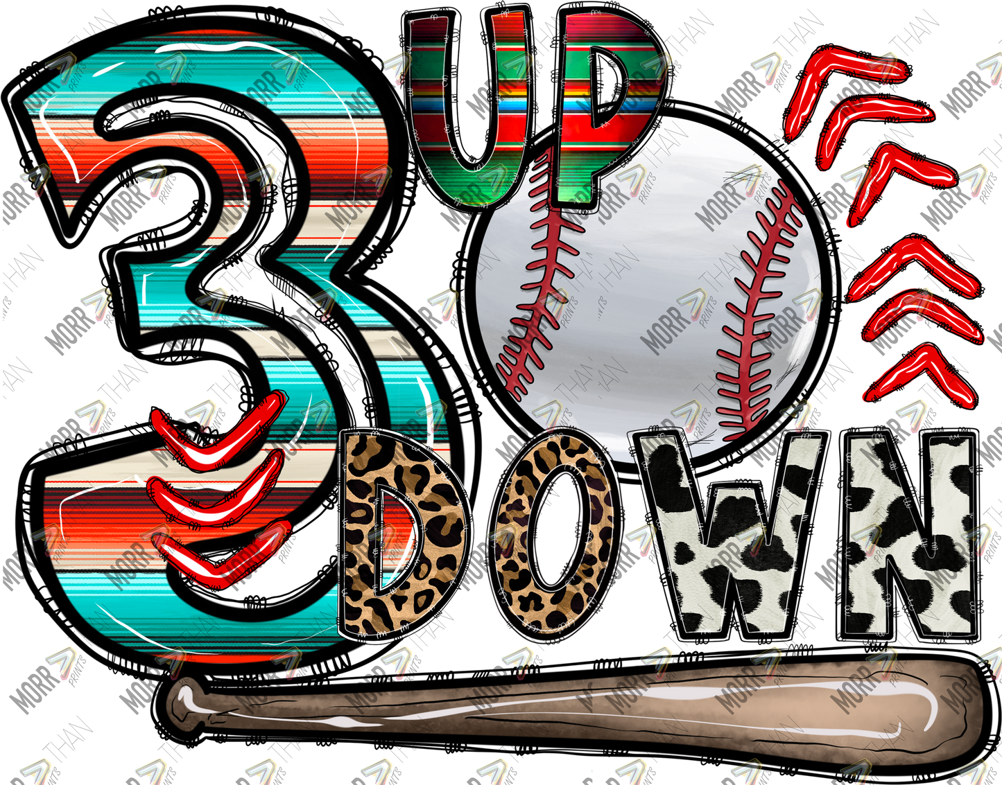 3 Up 3 Down Baseball