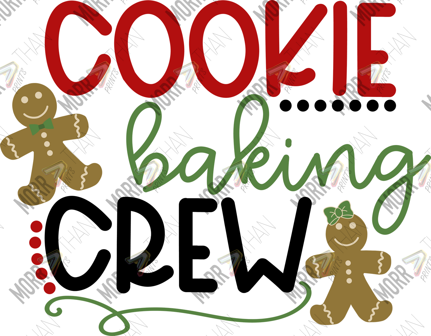 Cookie Baking Crew Christmas DTF Print