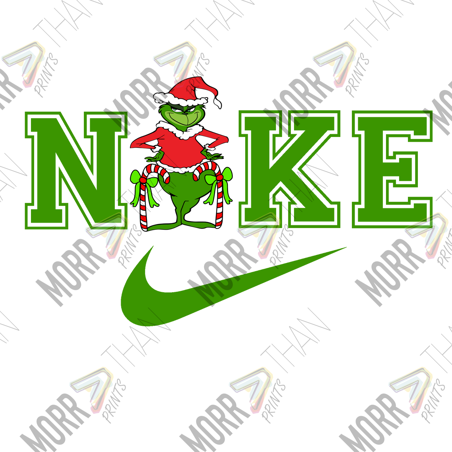 Grinch Nike DTF Print