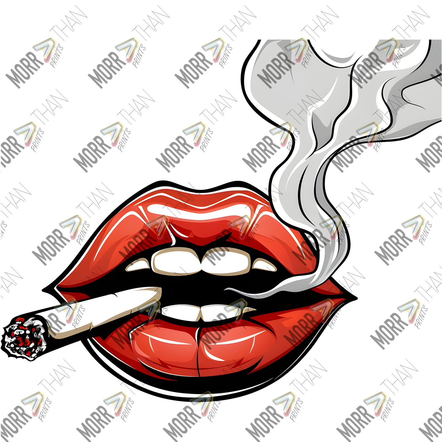 Lips Smoking Joint