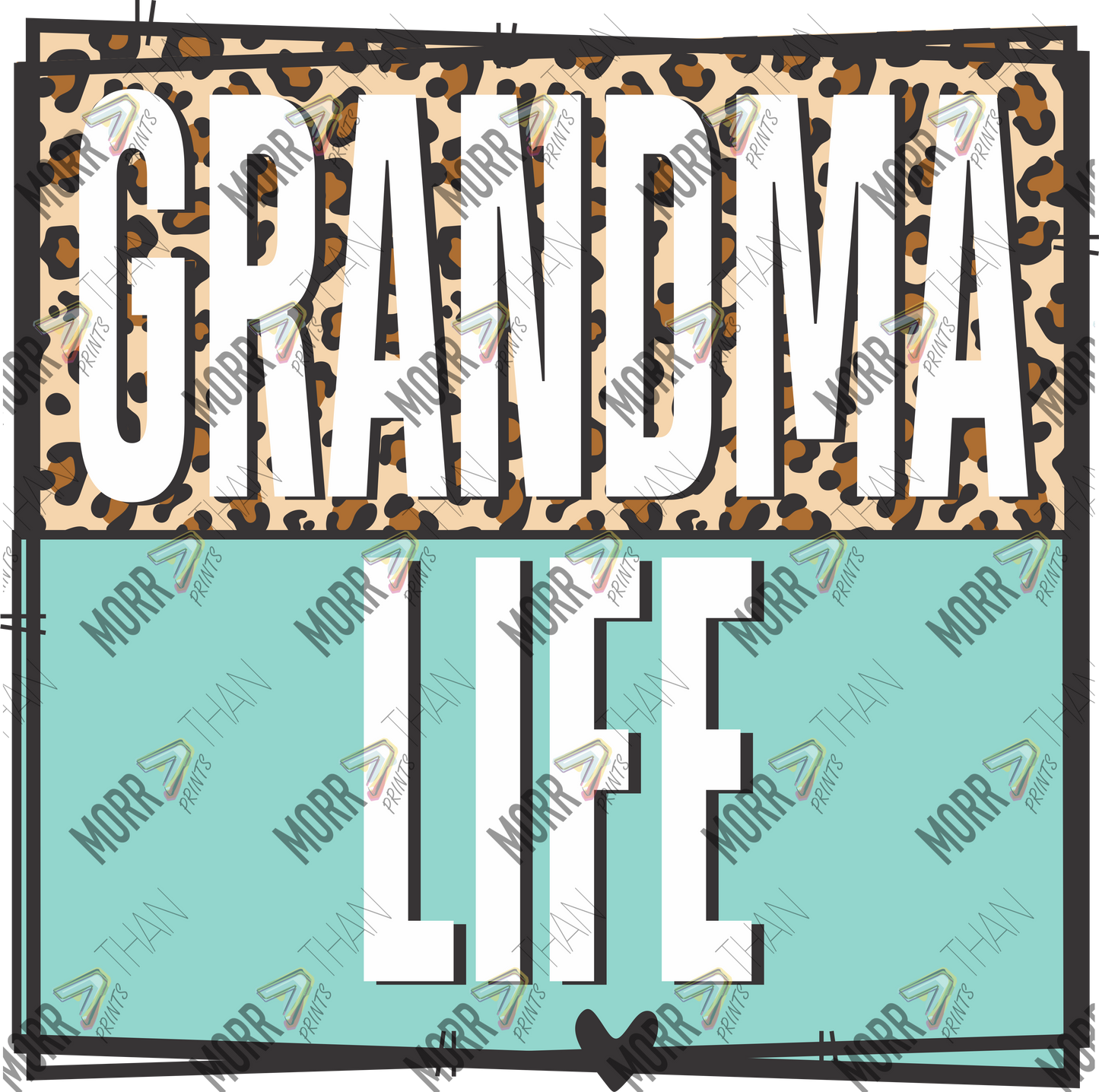 Grandma Life Leopard Print Frame