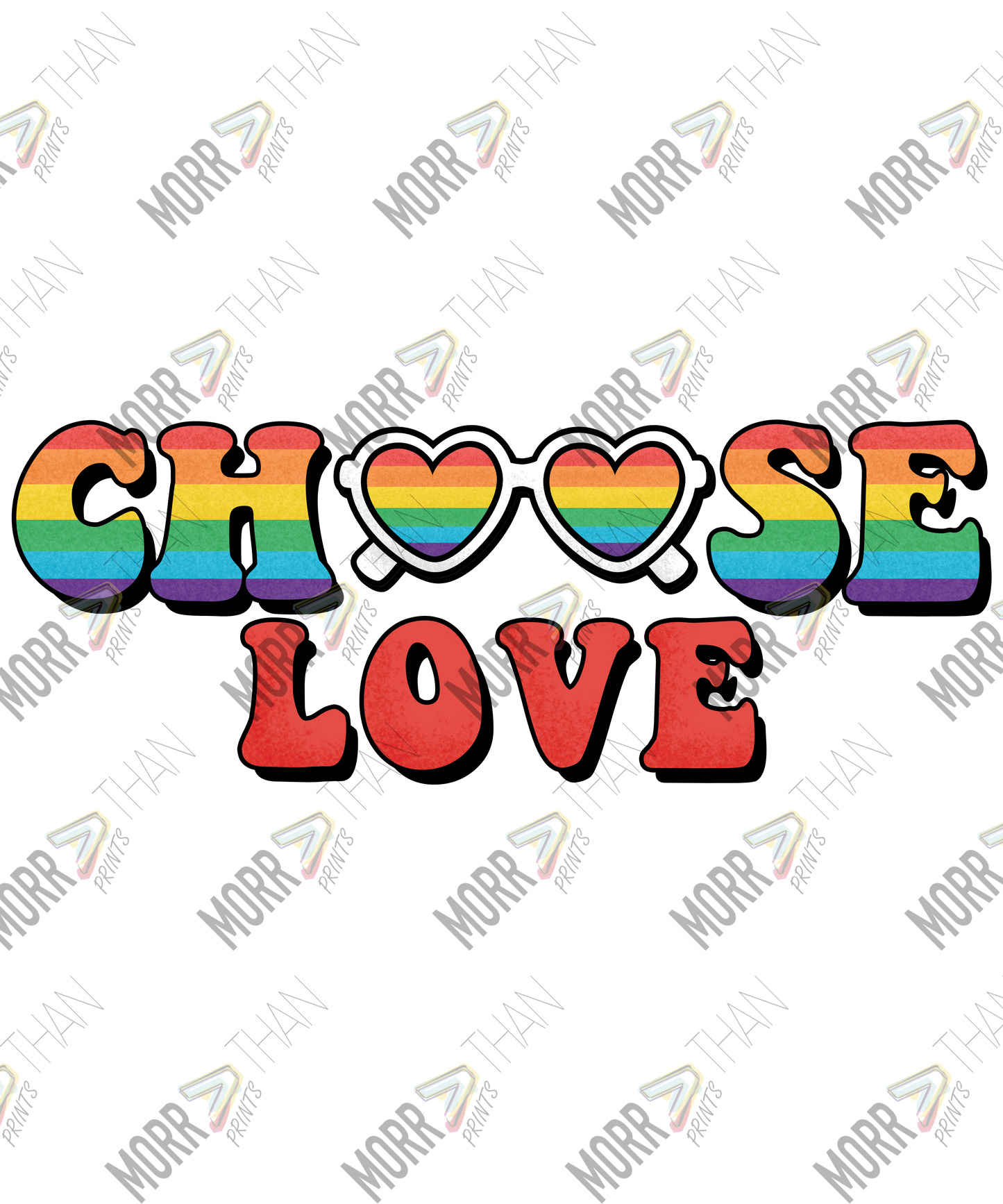 Choose Love Rainbow Heart Glasses