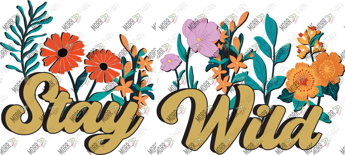 Stay Wild Gold Flowers