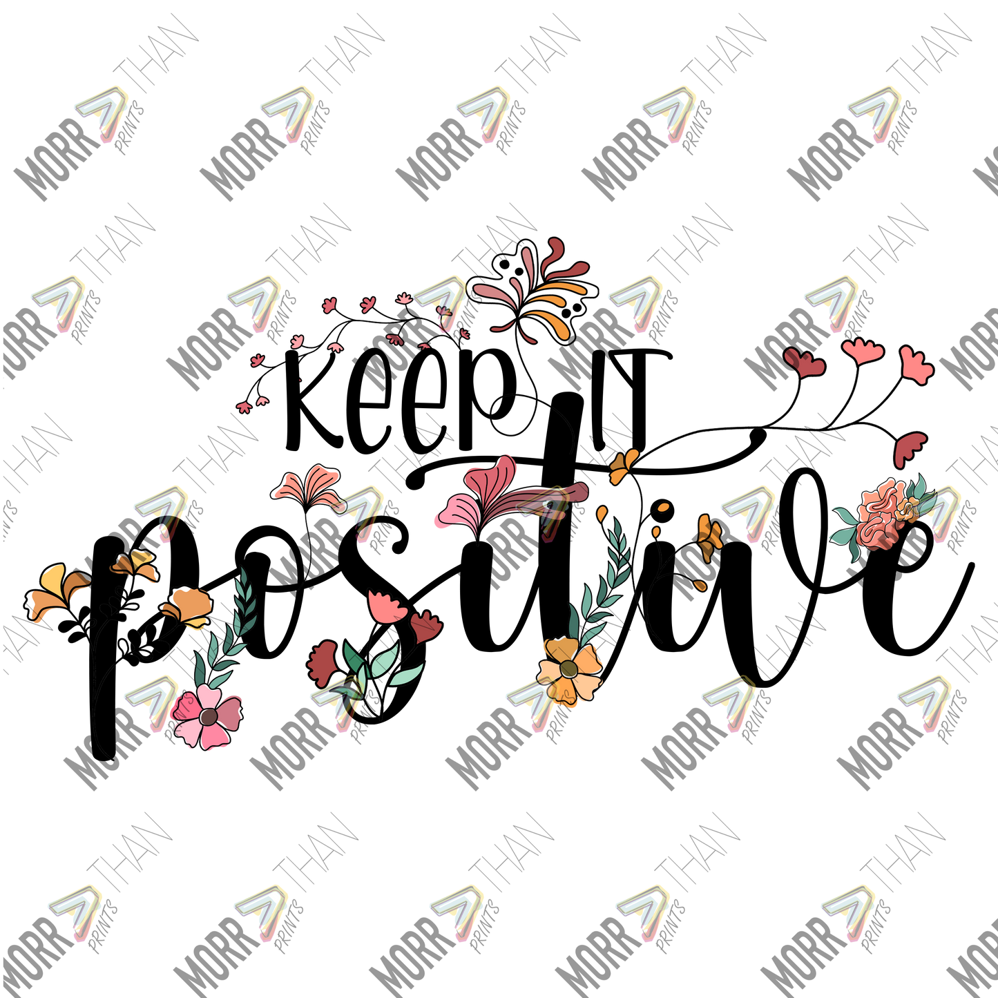 Keep It Positive Flower Intertwined B