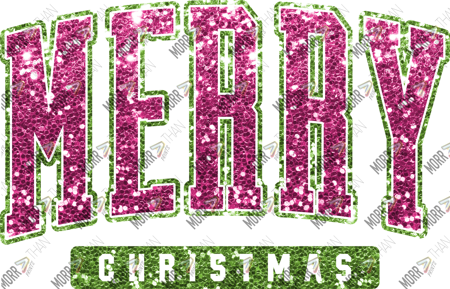 Merry Christmas Pink Sequins