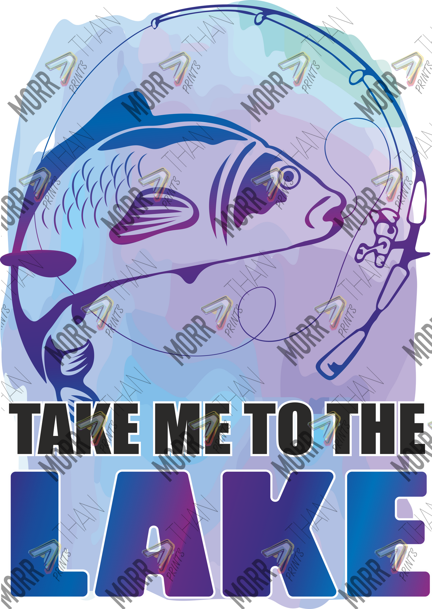 Take Me To The Lake Purple Blue