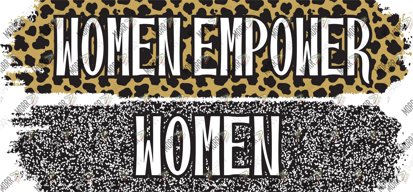 Women Empower Women Leopard Print Glitter