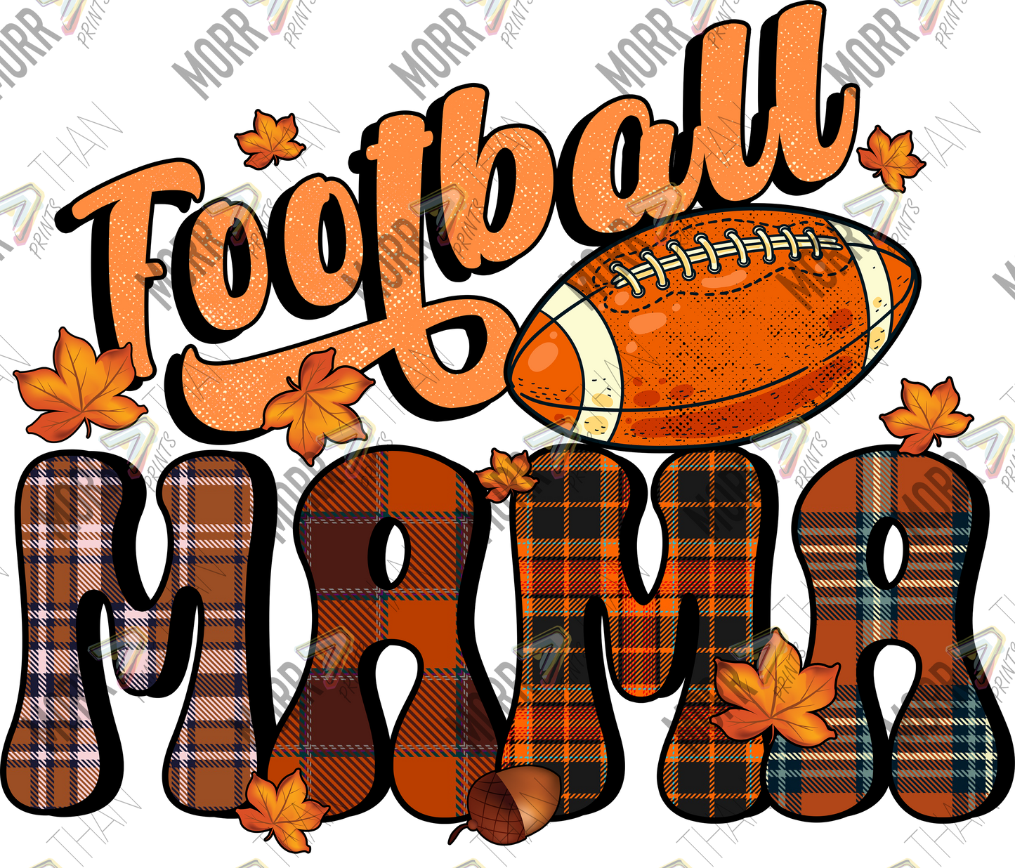 Football Mama Plaid DTF Print
