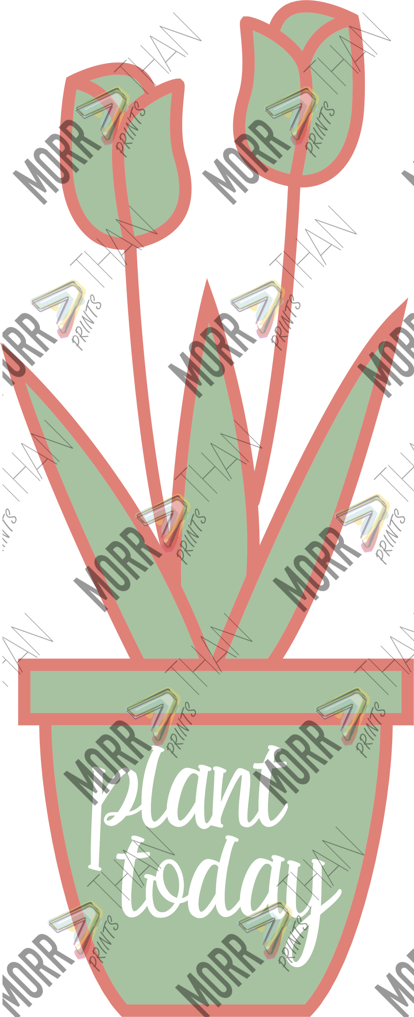 Plant Today Green Plant Red Outline