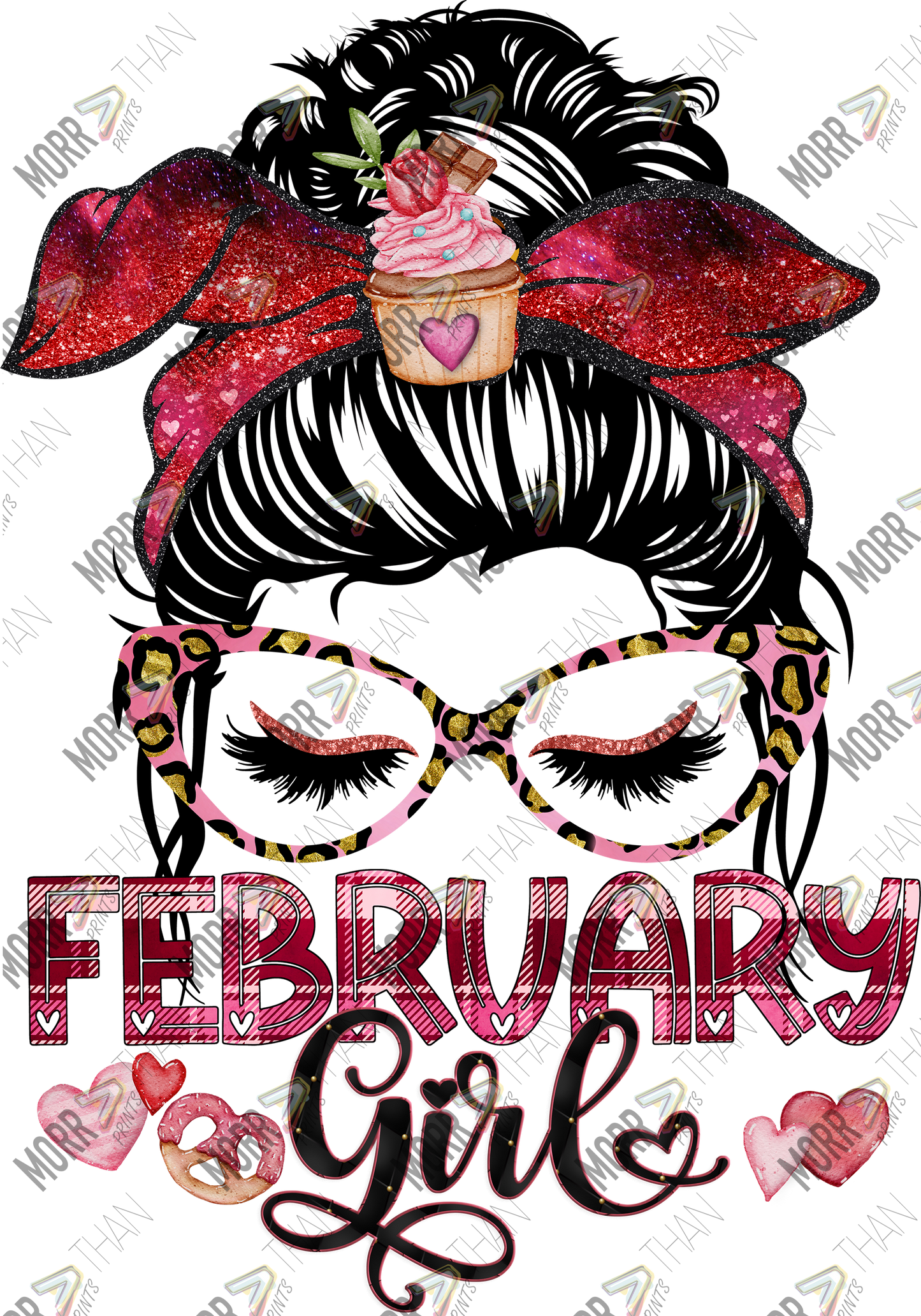 February Girl Messy Bun