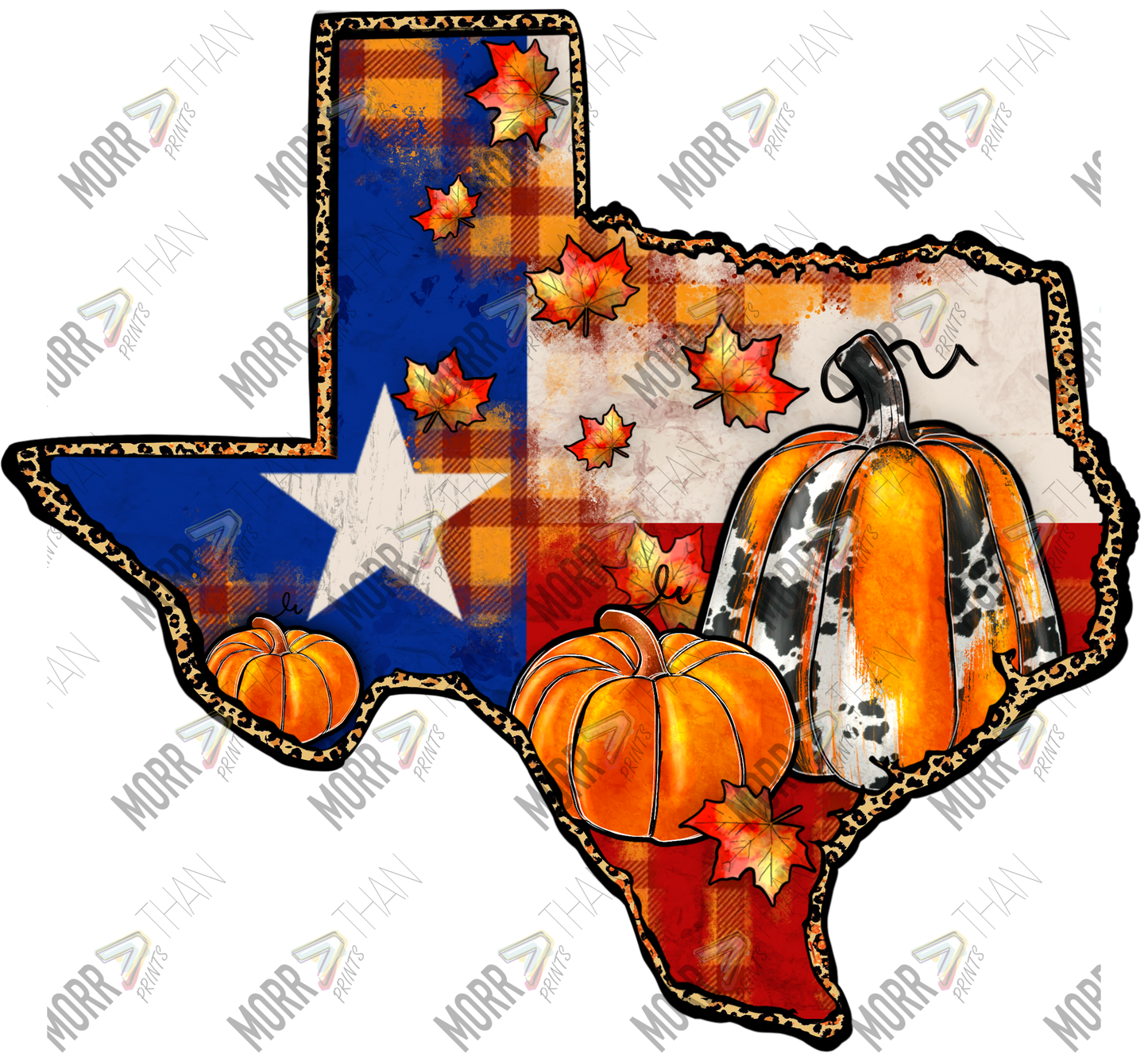 Texas State Flag and Pumpkins