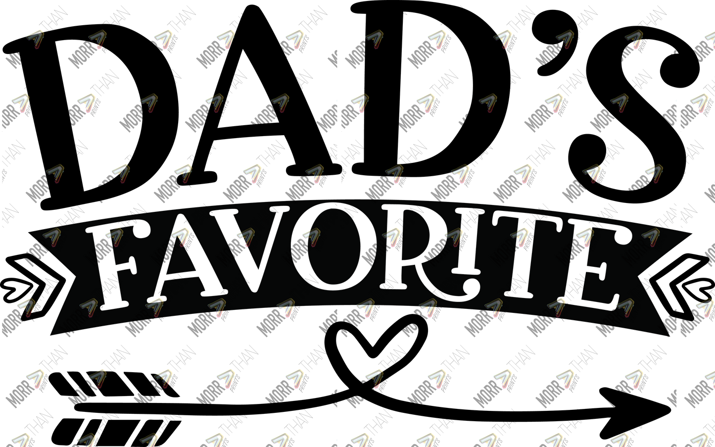 Dads Favorite Heart Arrow