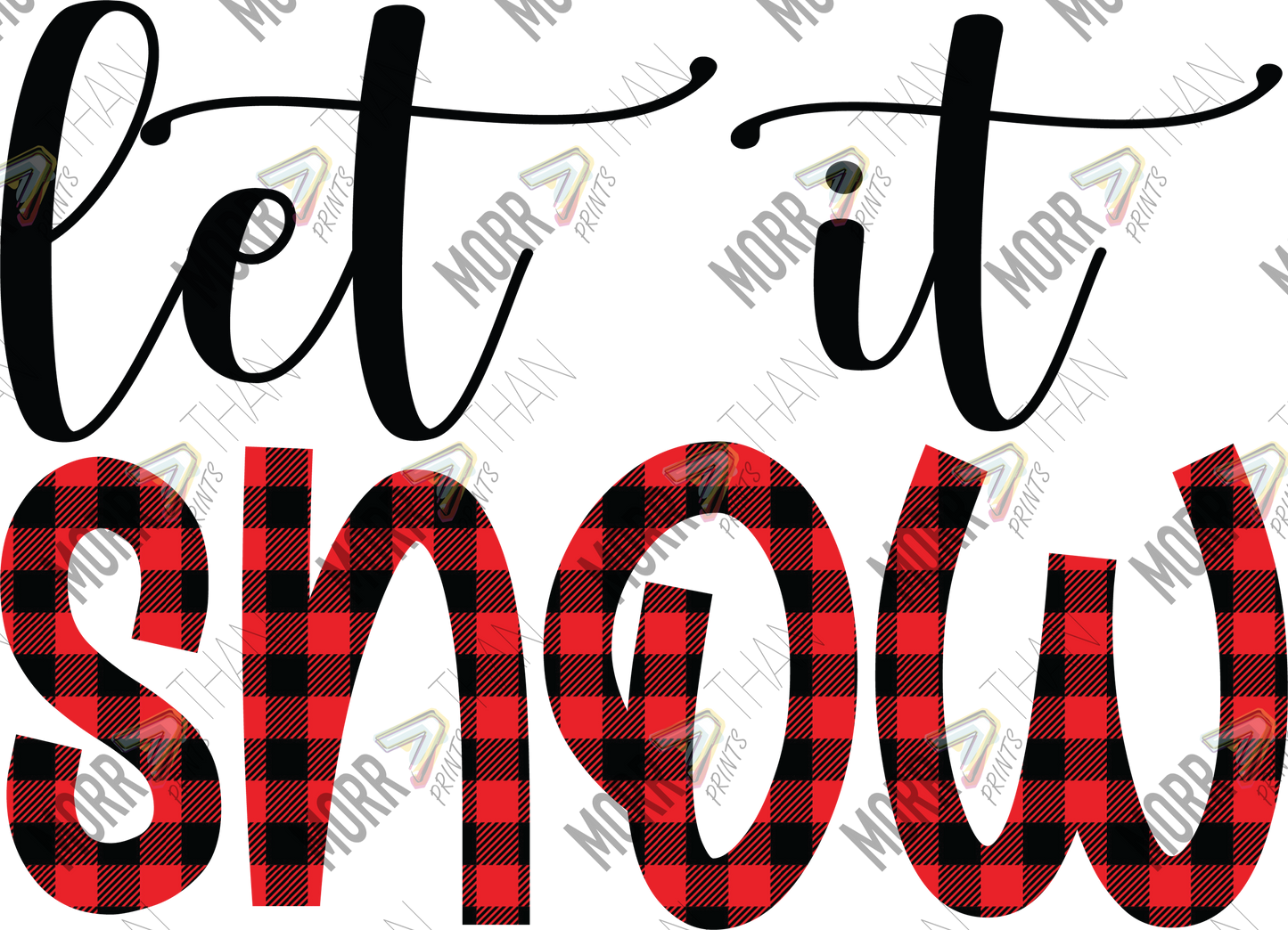 Let it Snow Red Plaid