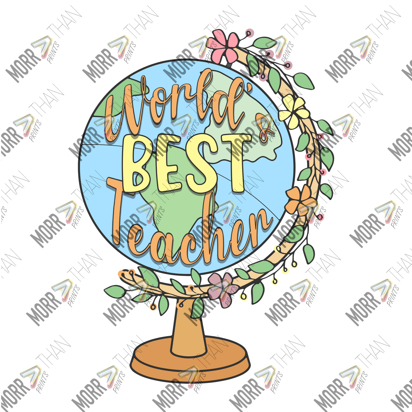 Worlds Best Teacher Globe