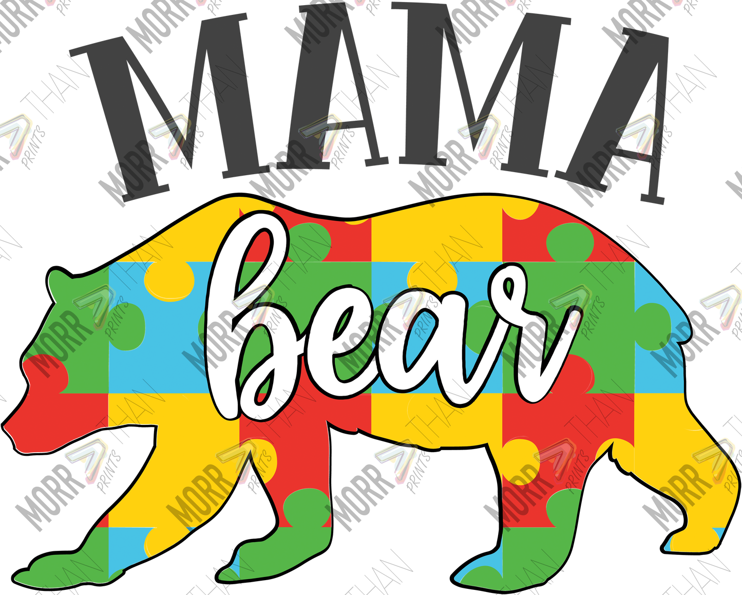 Mama Bear Autism DTF Print