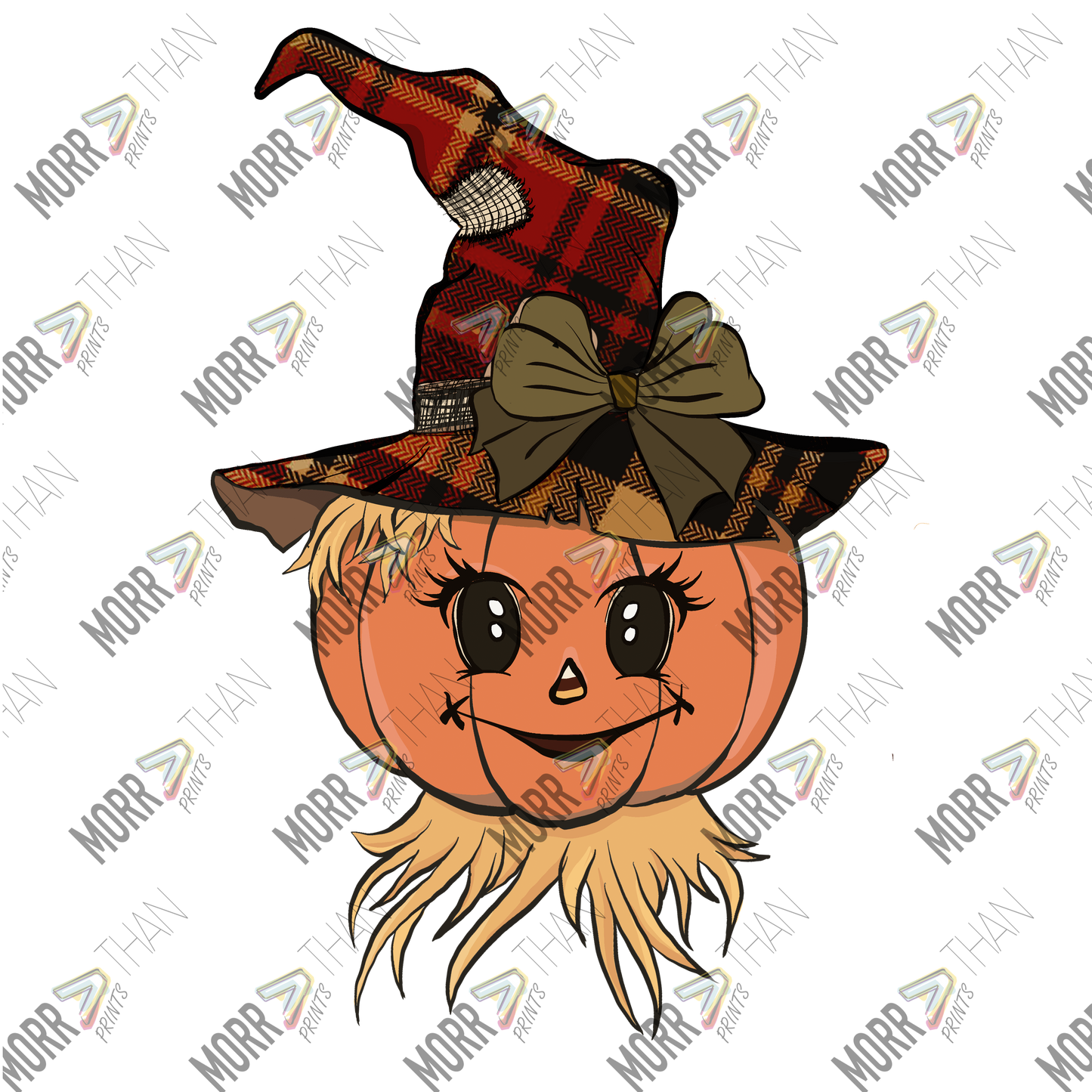 Pumpkin Scarecrow Head