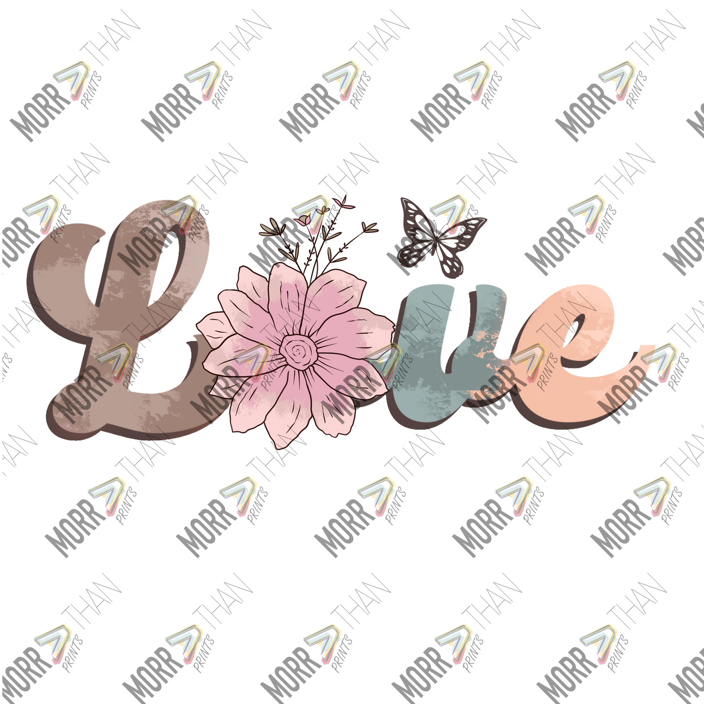 Love Flower and Butterfly