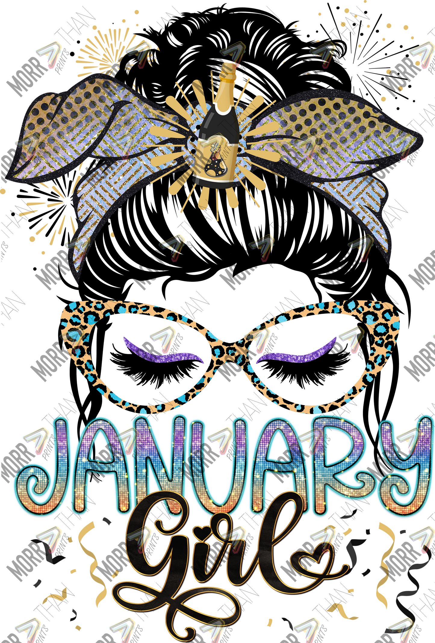 January Girl Messy Bun