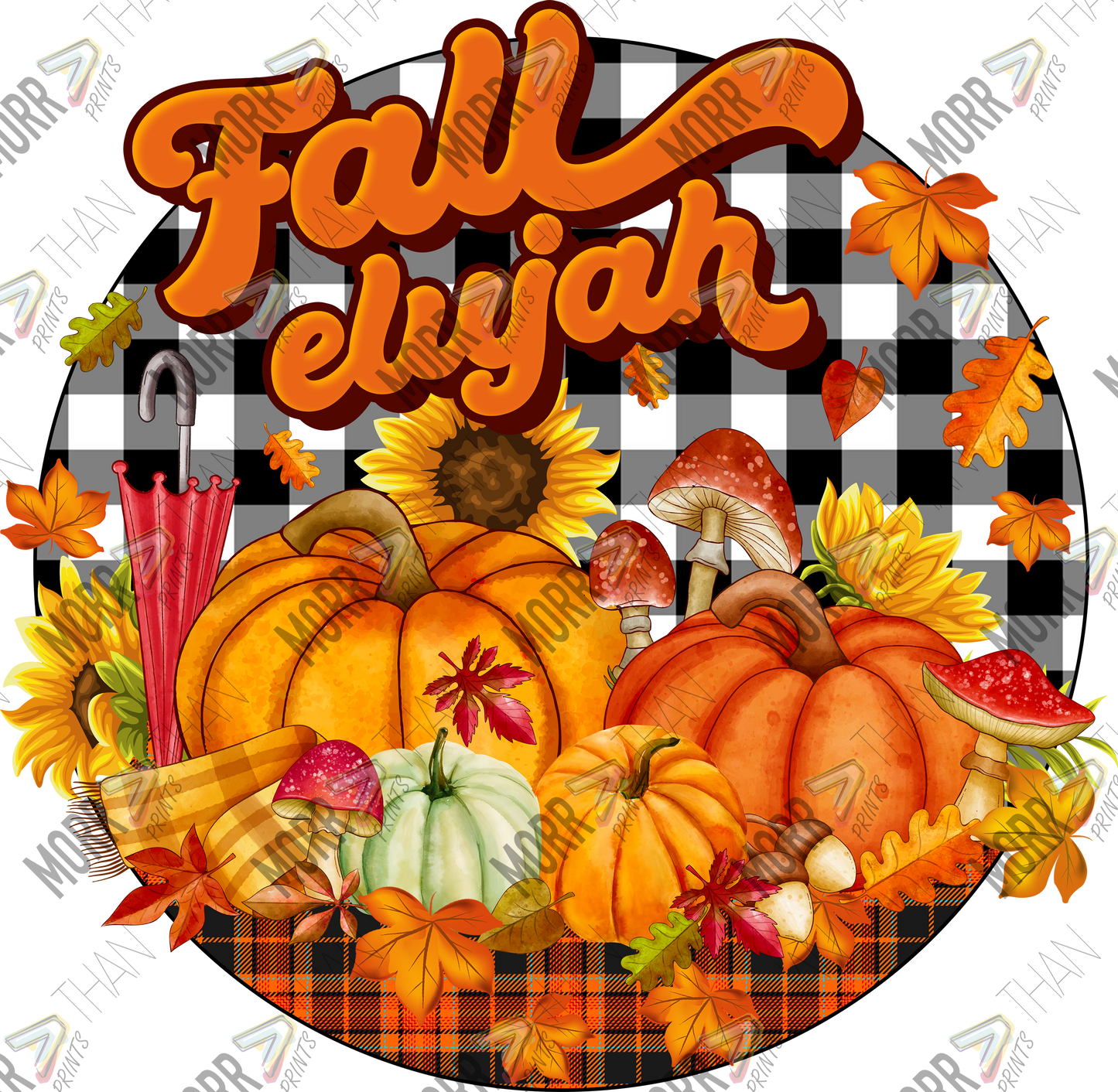 Fallelujah Picnic Patch DTF Print