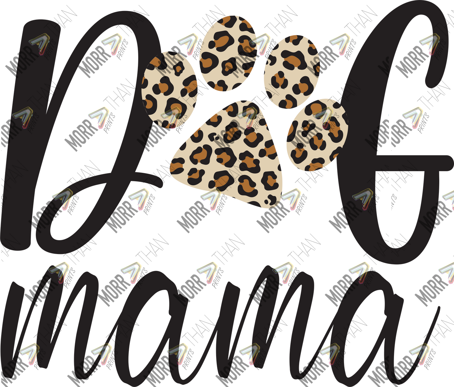 Dog Mama Leopard Paw Print